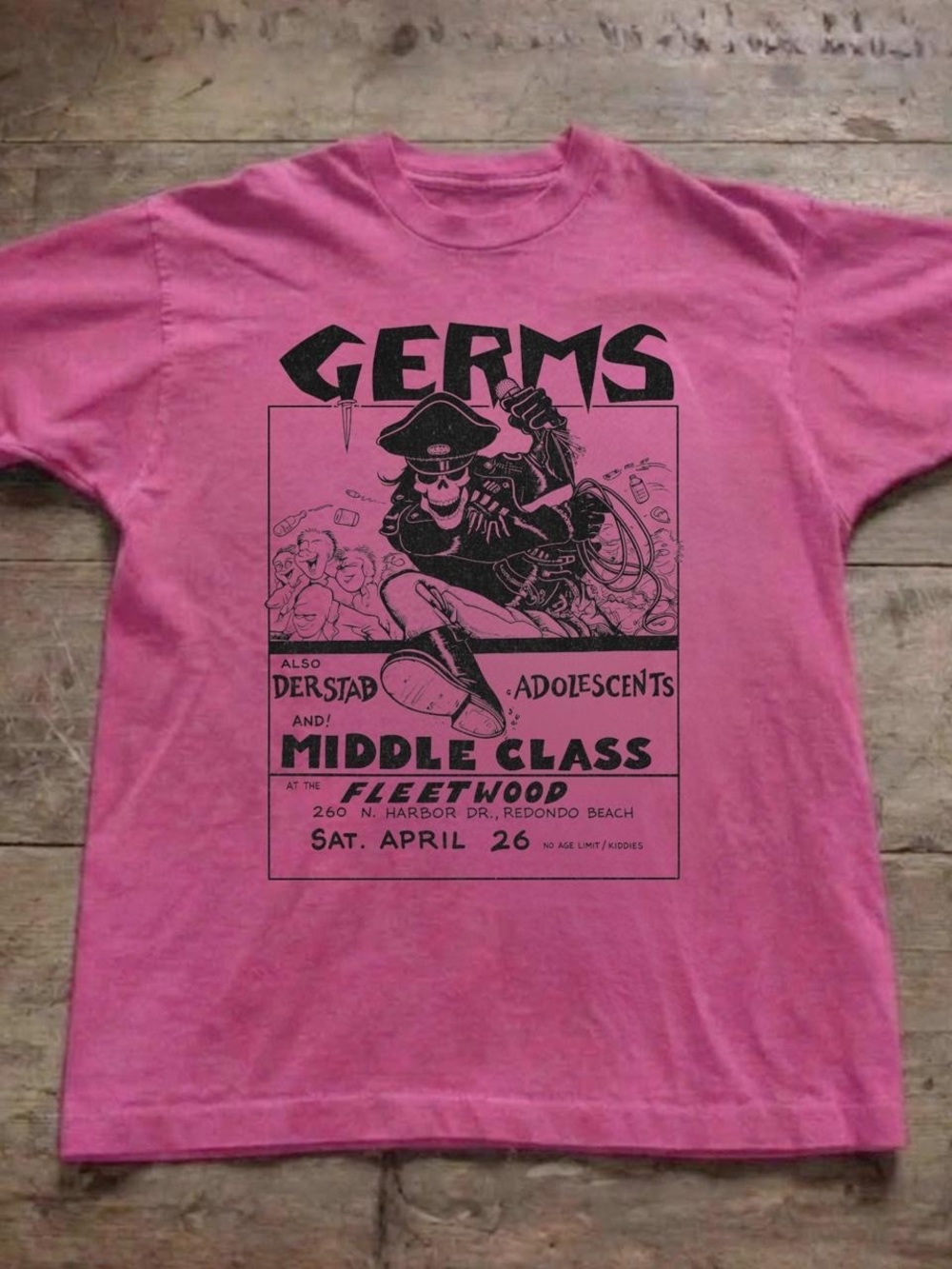 Gildan Pink Germs Band Graphic Tee